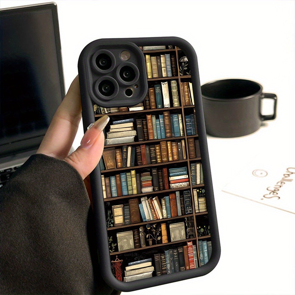 Tablet And Accessories Case - غطاء هاتف بتصميم رف كتب إبداعي