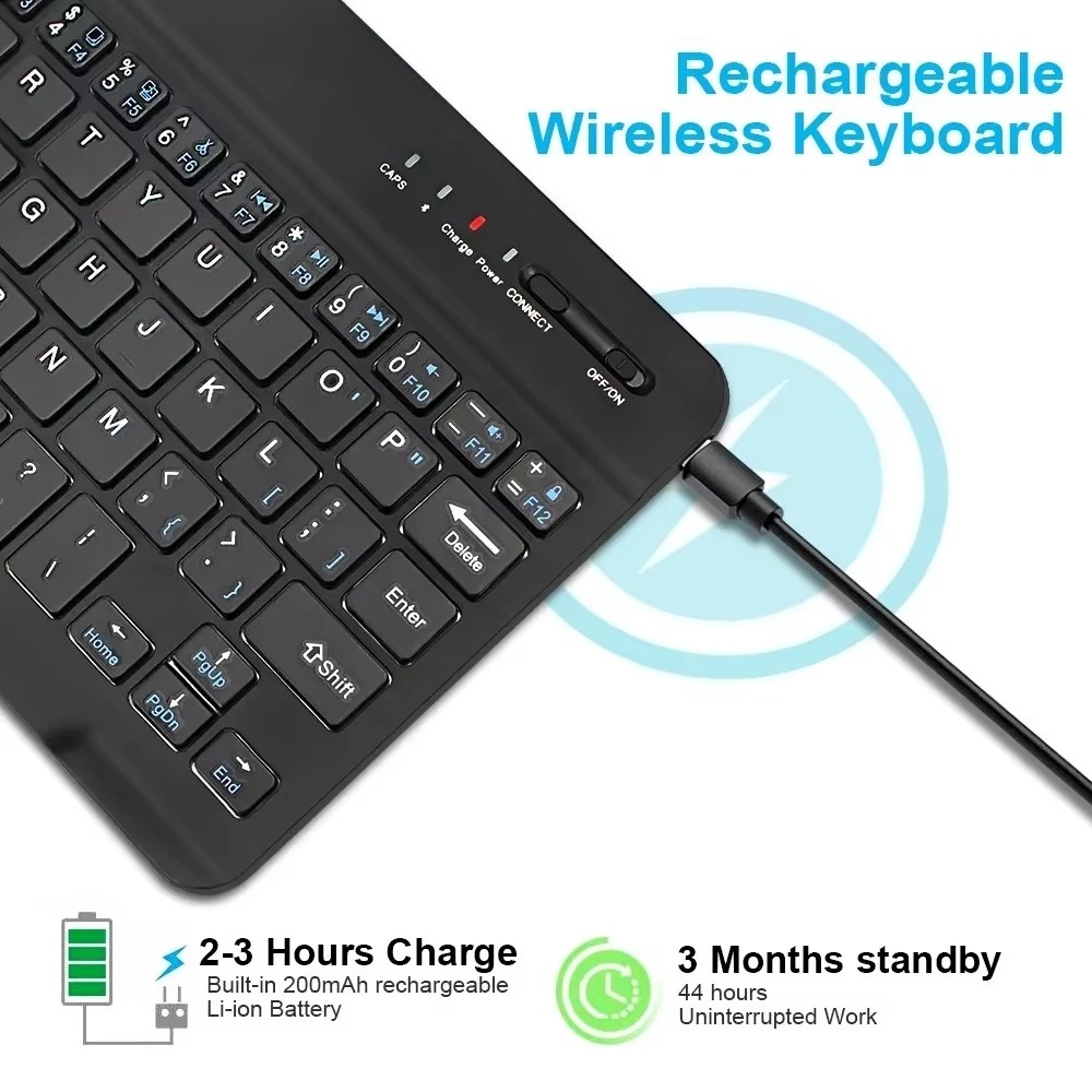 Doogee Tablet Accessories - 7/10 بوصة بلوتوث لوحة المفاتيح الإنجليزية
