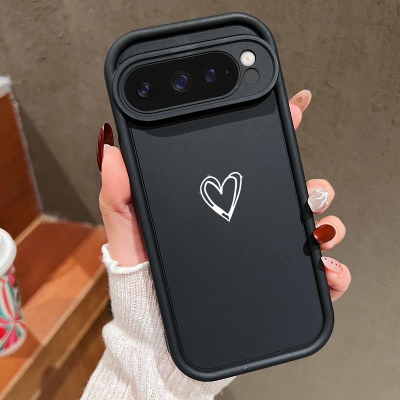 Google Pixel 9 - حافظة بسيطة بنمط الحب لهاتف جوجل