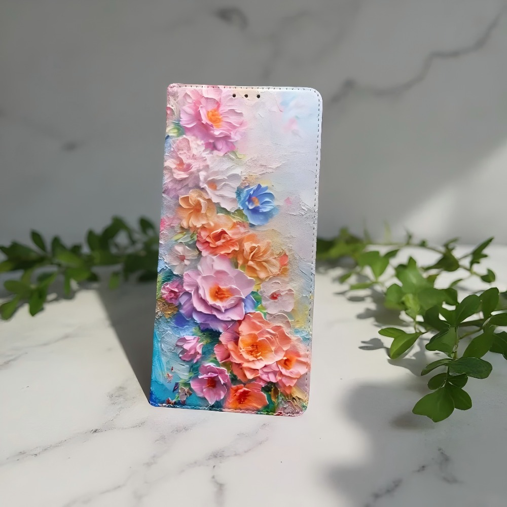 Tablet And Accessories Case - جراب محفظة جلدي مغناطيسي مطلي بتصميم