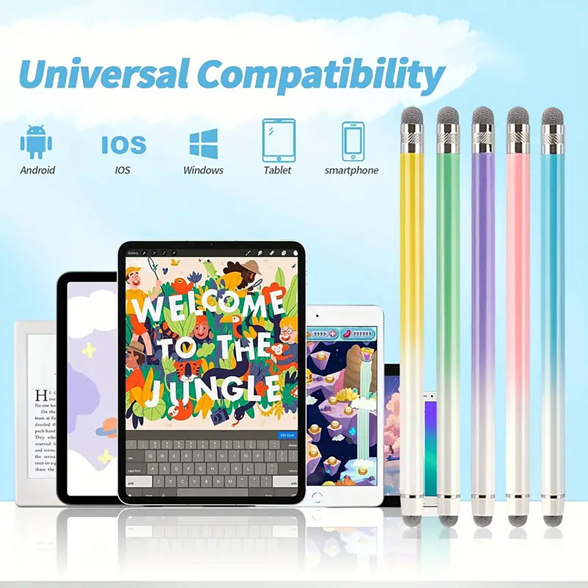Tablet Pencil Accessories - قلم لمس (عبوة واحدة)، مناسب للأجهزة