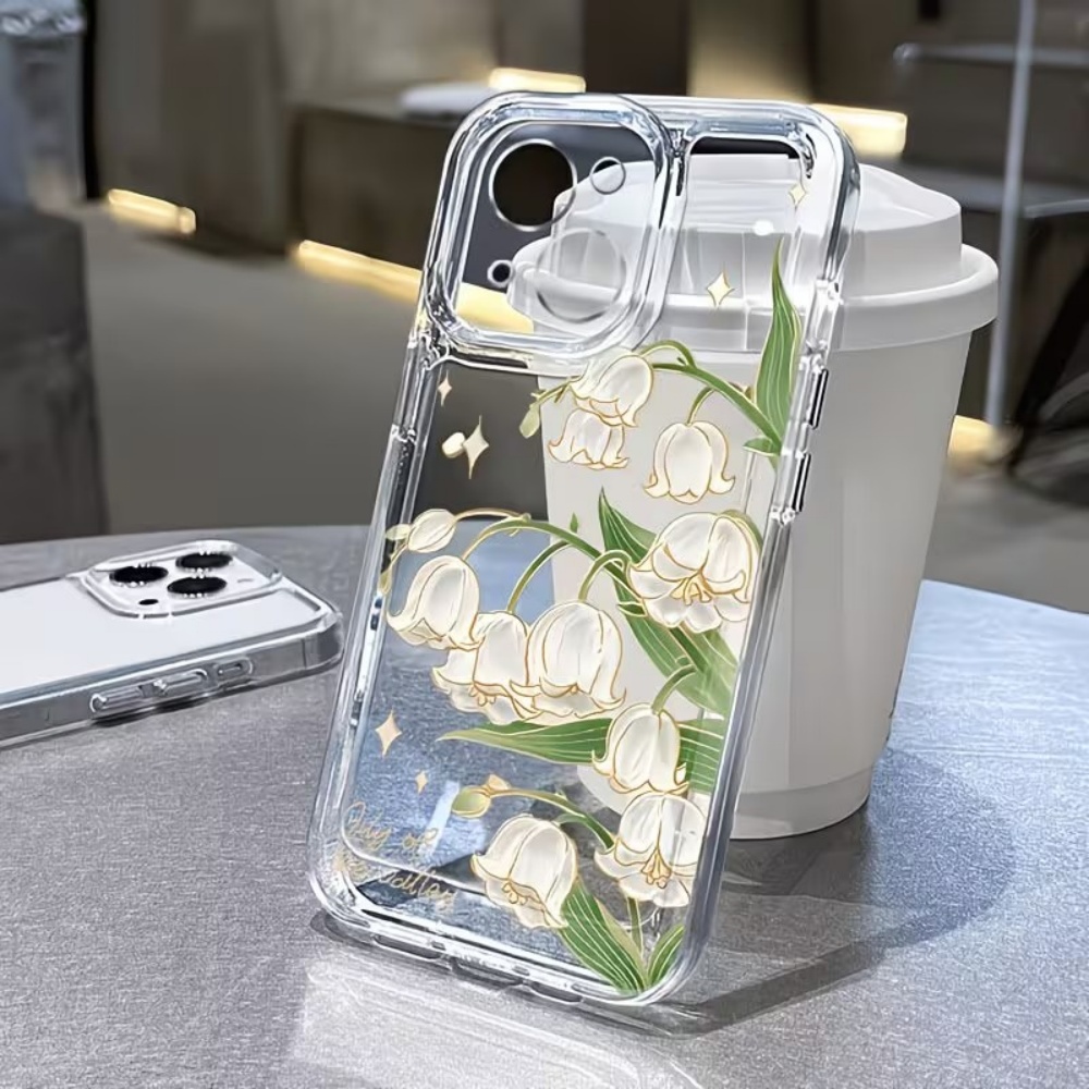 Apple Iphone 15 Pro Max - غطاء هاتف بتصميم زنبق الوادي الكلاسيكي