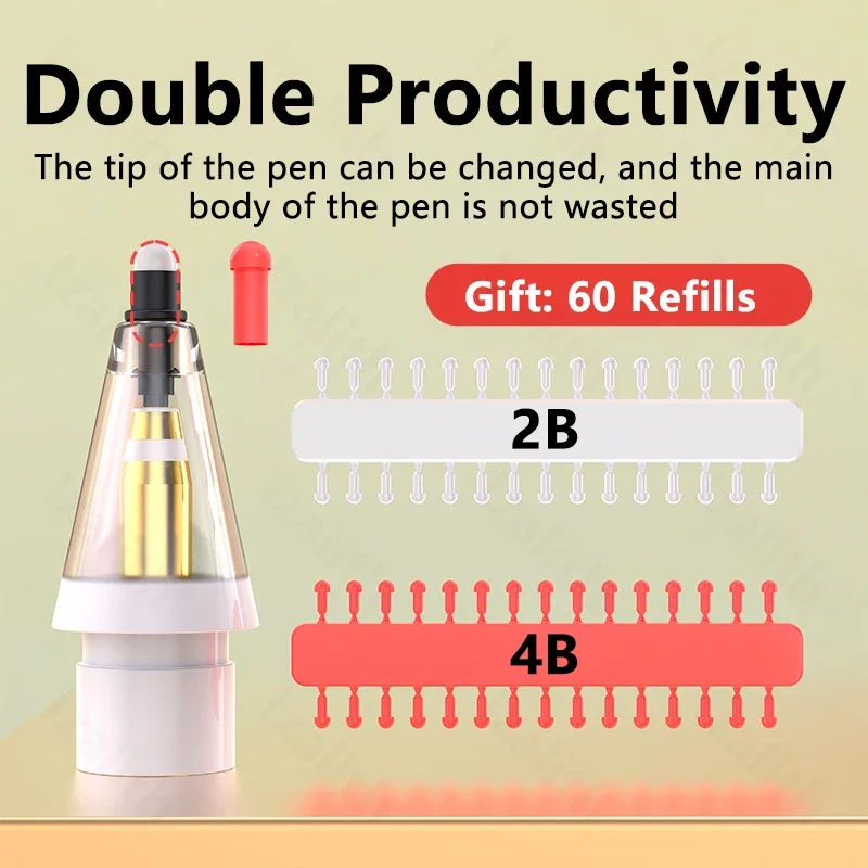 استبدال قلم رصاص نصائح 2B لابل - مراجعة Tablet Pencil Accessories وسعره