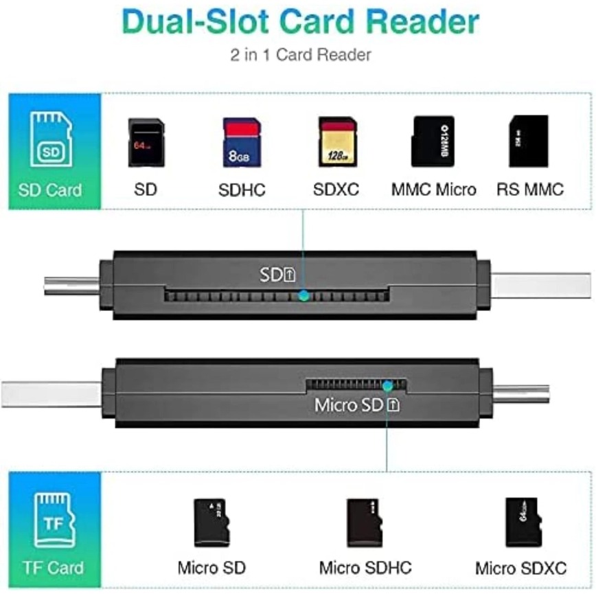 قارئ بطاقات الذاكرة OTG 5 في 1 - مراجعة Microsd Card Tablet وسعره