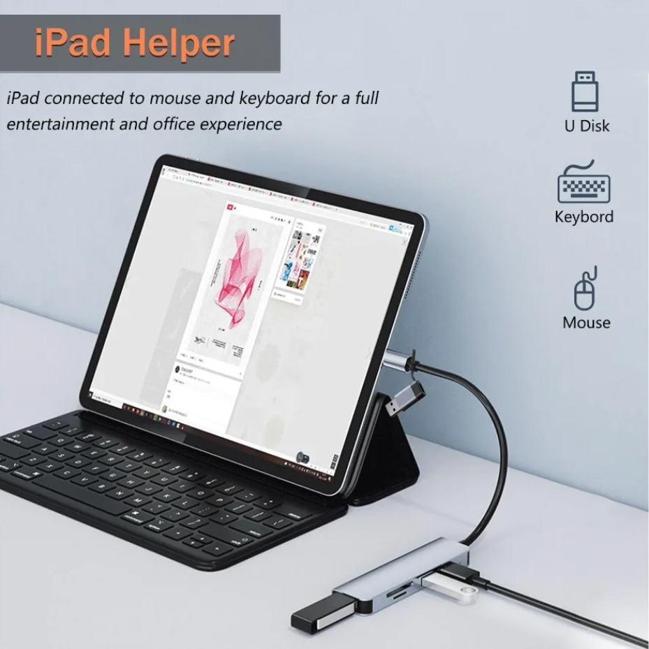موزع USB-C 5/7/8 في 2 مع قارئ  - مراجعة Microsd Card Tablet وسعره