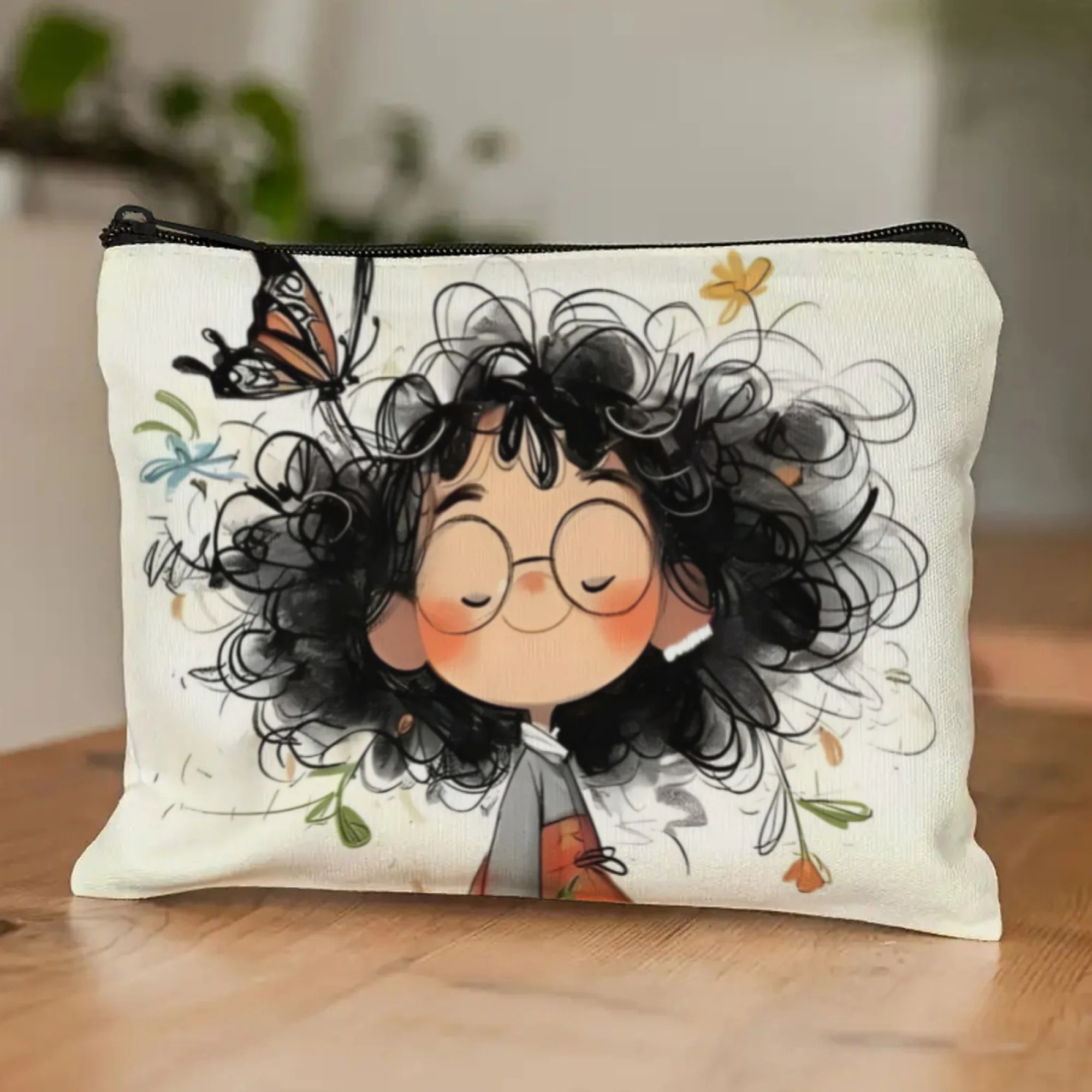 الكرتون فتاة حقيبة مستحضرات تج - مراجعة Case With Pencil Holder وسعره