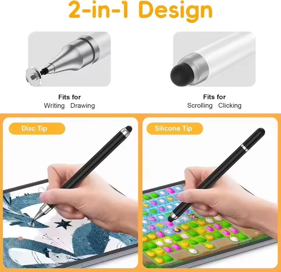 قلم ستايلس عالمي 2 في 1 للأجهز - مراجعة Tablet Stylus Accessories وسعره