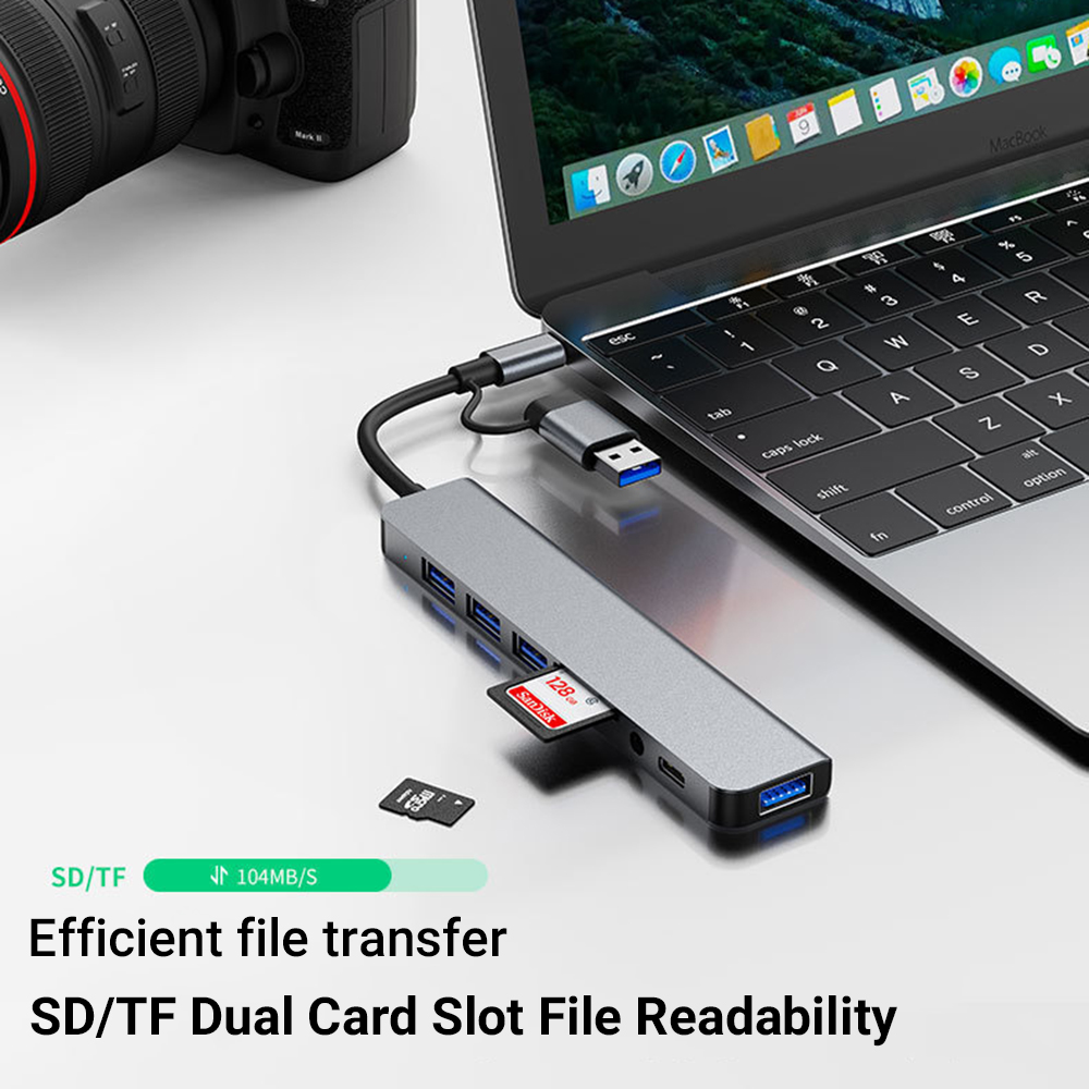 محطة توصيل 8 في 2 مع منافذ USB - مراجعة Microsd Card Tablet وسعره